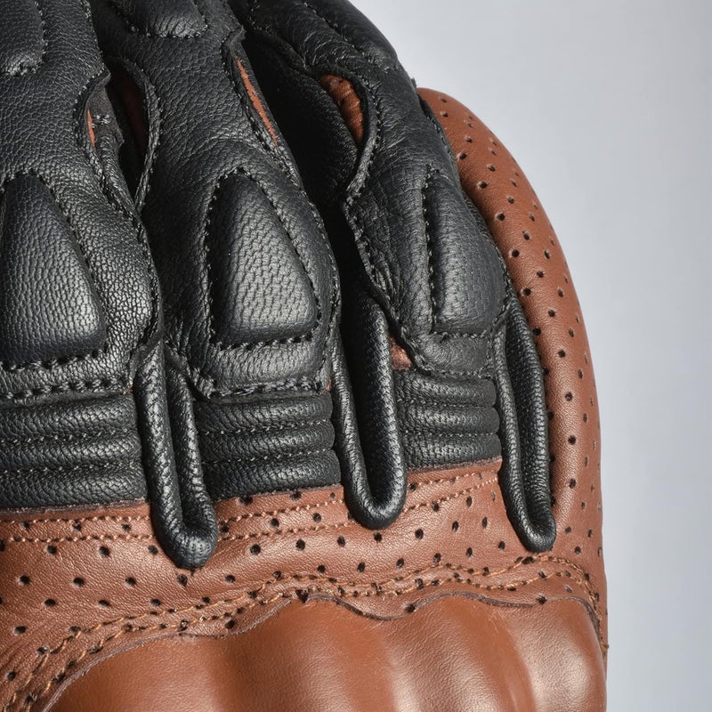 JAG J.A.G. Motorcycle Gloves - Premium Leather Perforated Motorcycle Gloves for Men with Knuckle Protection | Touchscreen Motorbike Riding Gloves - Image 2